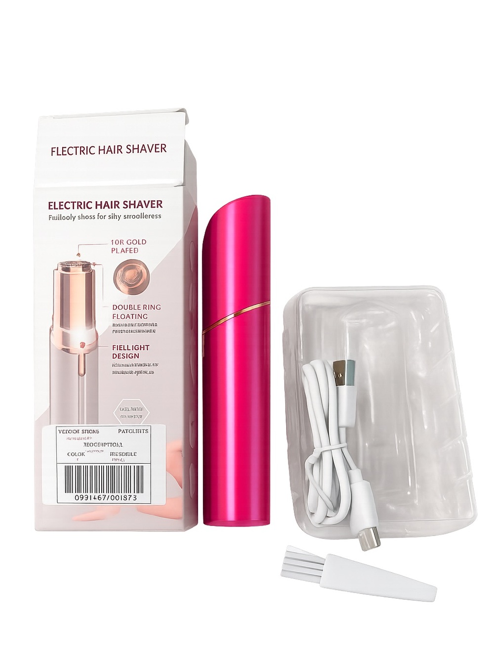 Rose Gold Electric Facial Hair Remover Rechargeable Women’s Shaver